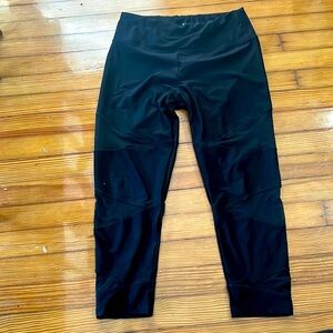 Black with mesh panels leggings